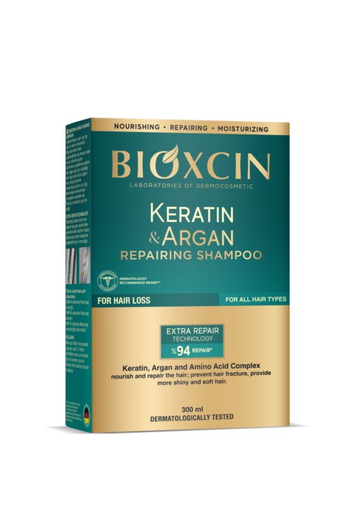 Bioxcin Keratin & Argan Shampoo - Beschadigd en droog haar - 300 ml